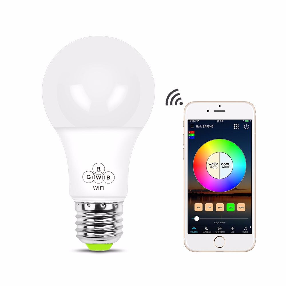 Smart WIFI Light Bulb RGB Remote Control LED Bulb Support Alexa Voice Control Remote Control