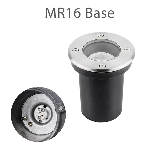 LED In-ground Light 12V 85-265V Buried Lights GU10 MR16 Waterproof Outdoor Recessed Spot Ground Lamp Underground Floor Lamps: Round MR16
