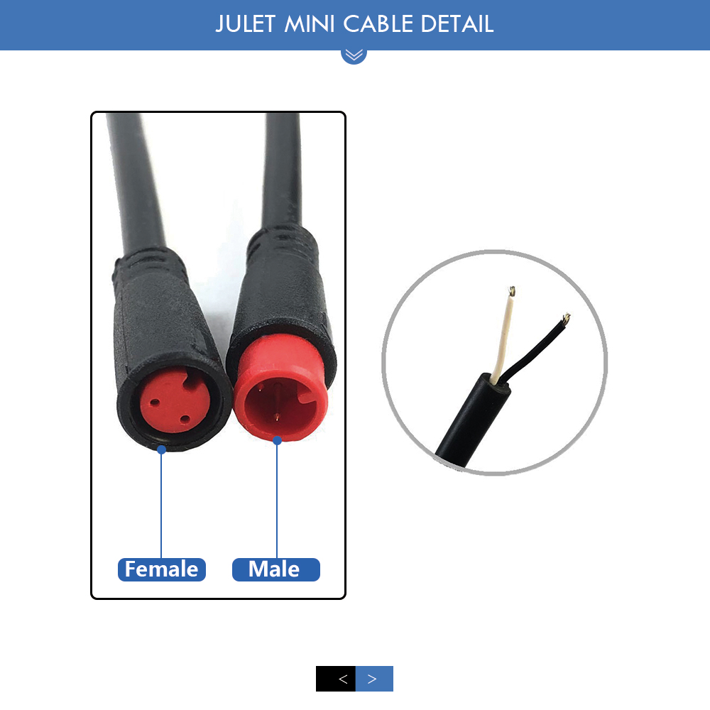 Julet Mini Connector 2 3 4 5 6 Pin Waterdichte Pulg Kabel Elektrische Fiets Ebike Verlengkabel Connector Voor Ebike onderdelen