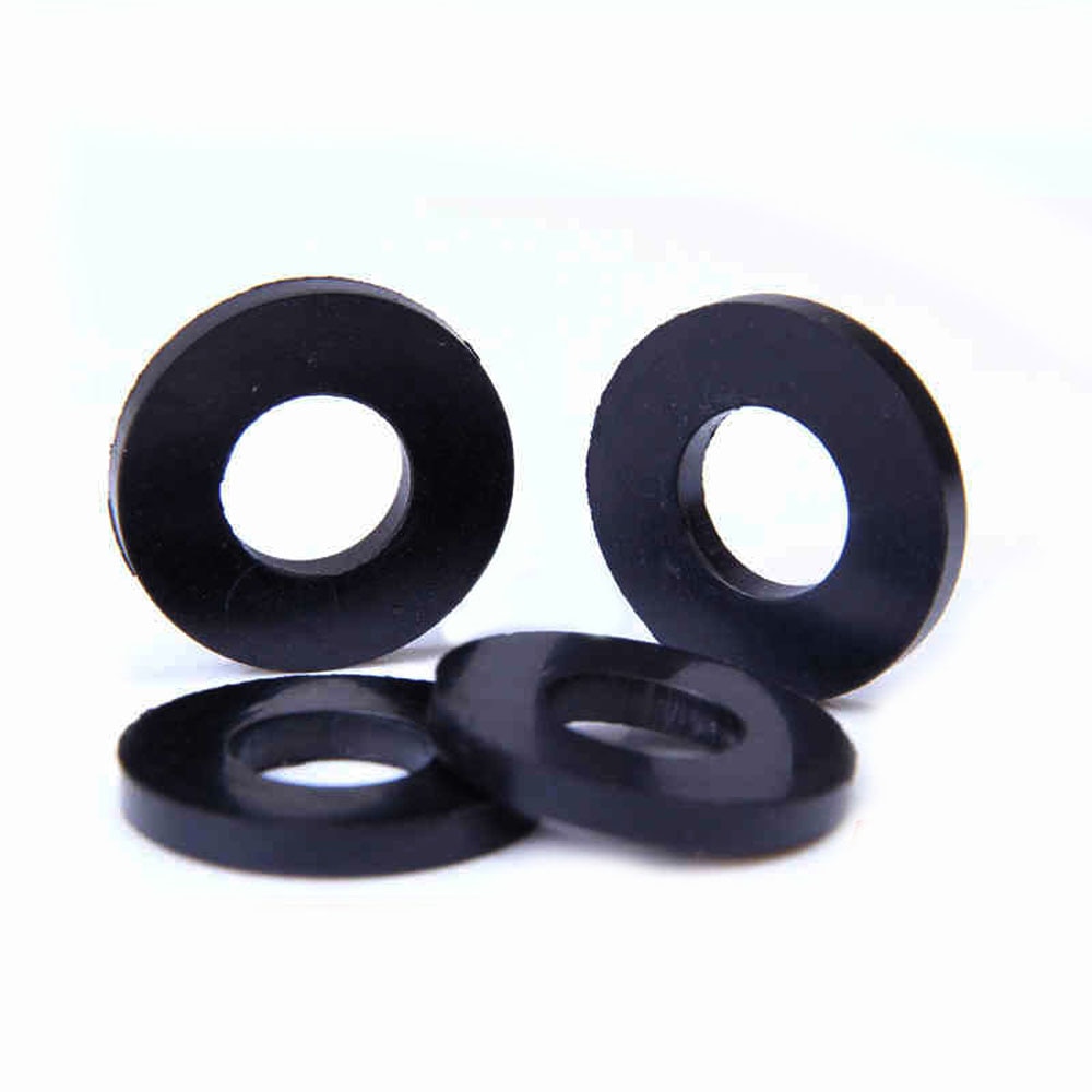 10 Stück flache Dichtungen Innendurchmesser 4 mm-30 mm NBR Gummi-O-Ringe Anti-Öldichtungsscheiben Schwarz