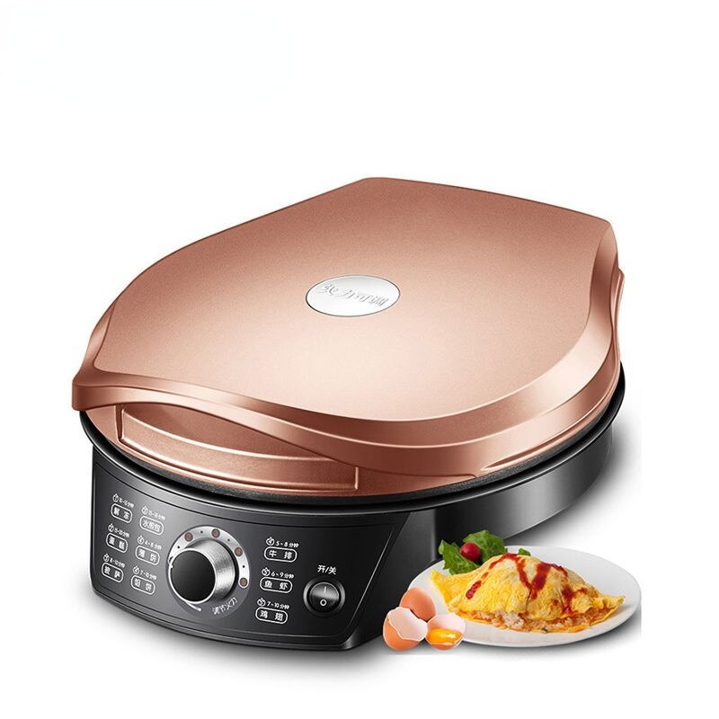 Padella elettrica per riscaldamento a doppio lato per uso domestico 220V crepes pancake creatore macchina automatica per torta per Pizza strumento per barbecue padella