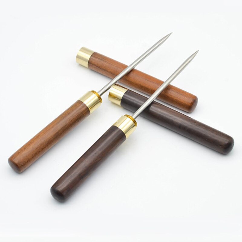 Stainless Steel Ice Pick with Wooden Handle Manual Ice Carving Tool Home Ice Crushers Bar Bartender Tool Kitchen Picnics Tool
