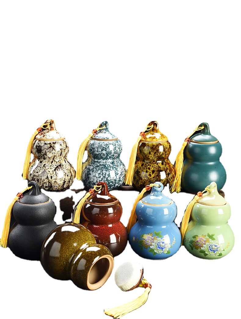 Gourd Pet Urn - Pets buried in ceramic tank urns Ceramics