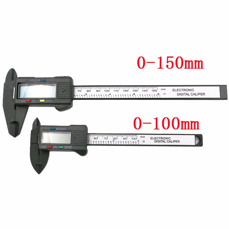 High precision electronic digital display caliper 100/150mm plastic measuring tool inner diameter outer gauge ruler