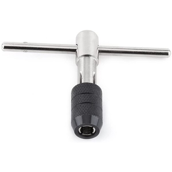 T-Handle Wrench Threading Tap Set 5Pcs Metric Thread Tap with T Tap Wrench M6-M12 Wrench Metric Hand Thread Tap