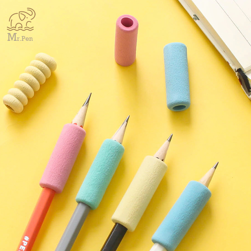 4 pièces/ensemble enfants porte-crayons apprentissage outils d'écriture écriture poignée Posture Correction dispositif anti-dérapant sueur papeterie fournitures