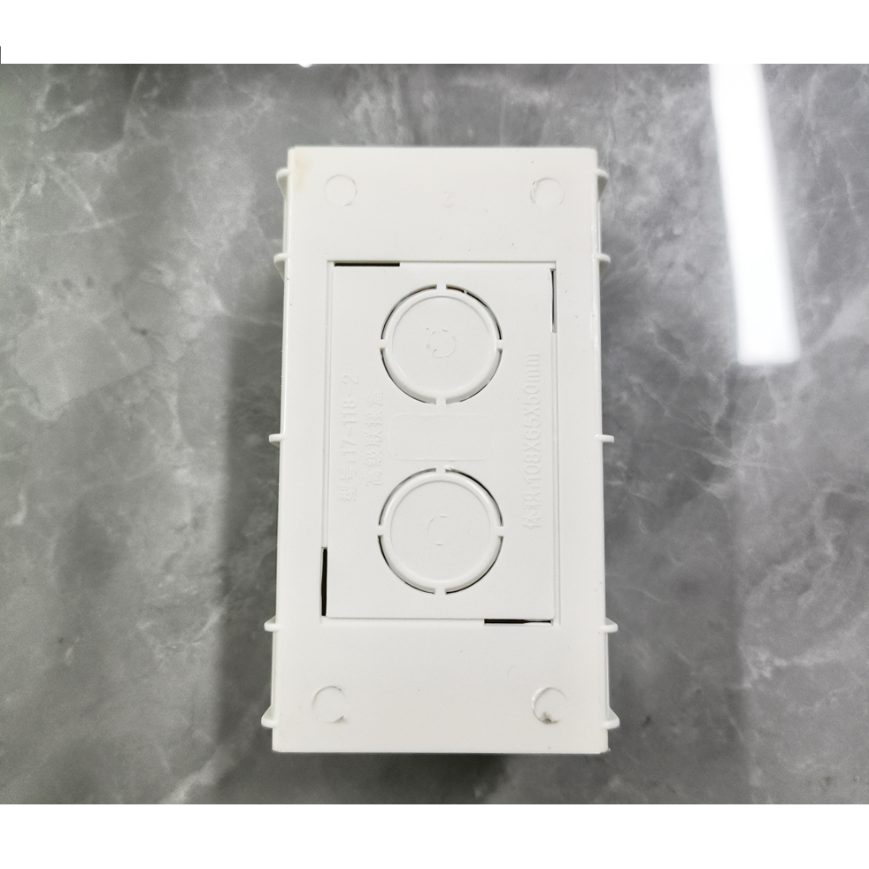 Shawader US/AU Standard Electrical Mounting Junction Box Rectangle Handy Secret Stash Conduit Mounted Switch PVC for Hard Wall