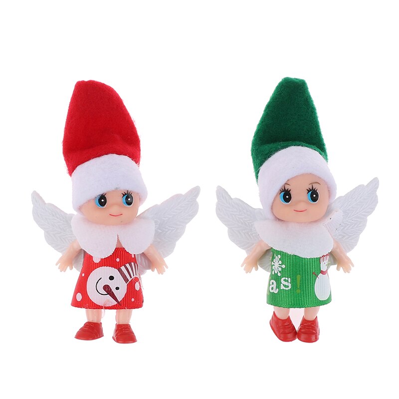 Bebé muñecas duende muñeco elfo de Navidad muñeca bebé de juguete con brazos móviles piernas Navidad muñecas de adorno de juguete