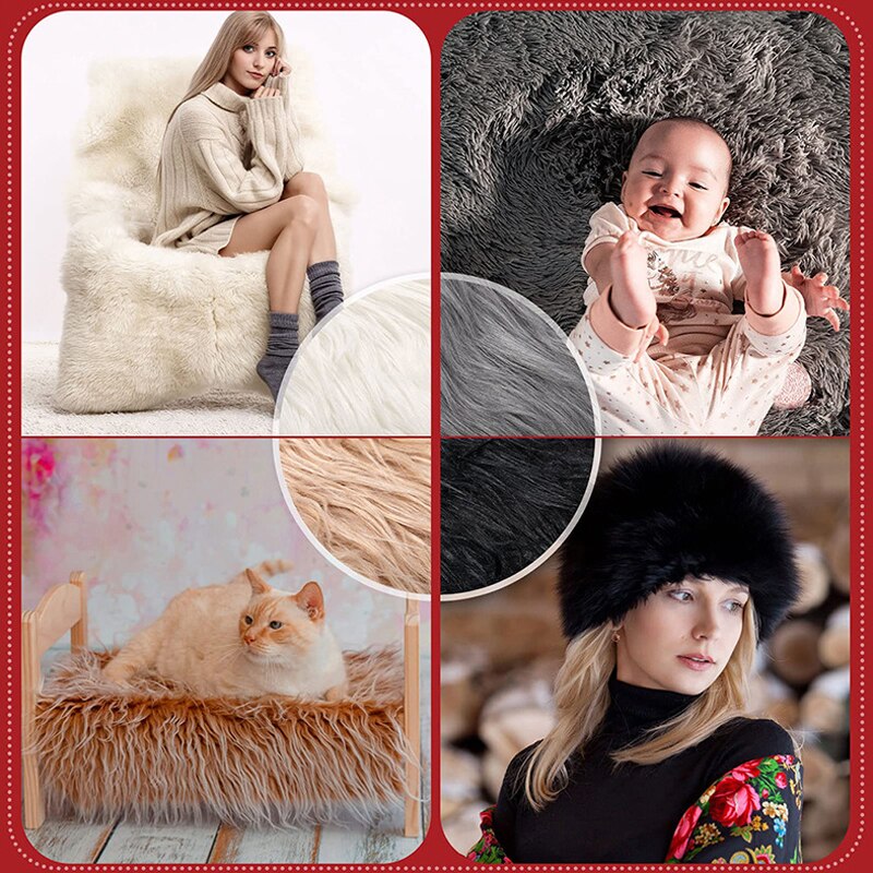 1.5M Faux Fur Collar Faux Fur Trim Hoodie Trim Made Fur For Hood Collar Shawl Down Coat Shoes And Hats Accessories Diy Home Deco
