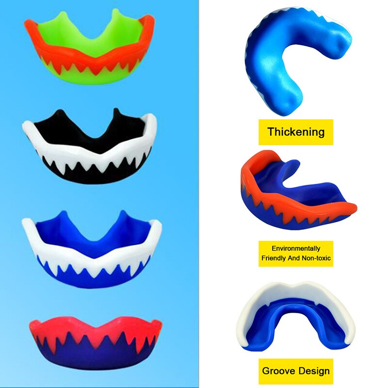 1 PC Mouth Guard Muay Safety Soft EVA Mouth Protective Teeth Guard Sport
