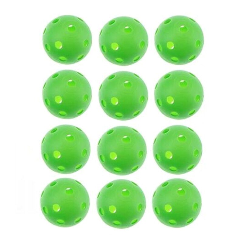 Lot de 12/50 balles d'entraînement de golf en plastique crestgolf – airflow 40mm balles de golf pour practice, entraînement au swing, usage domestique, jeux pour animaux