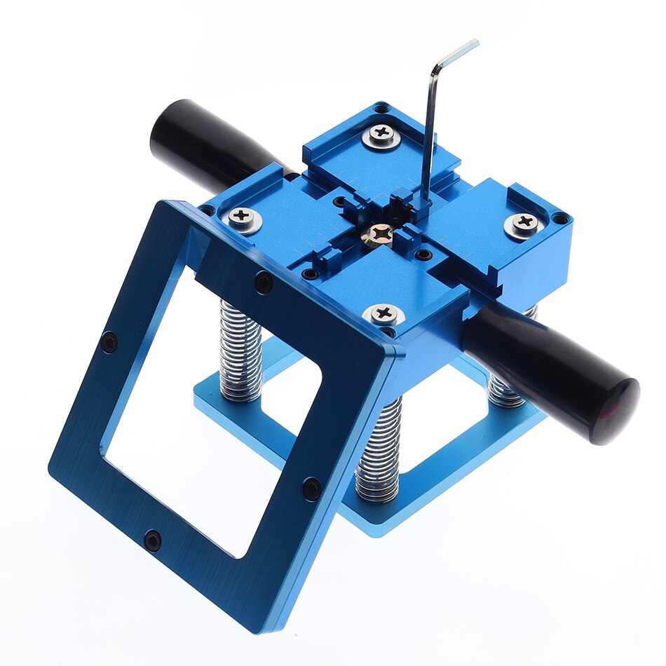 Blå bga reballing kit 90*90mm bga reballing station med handskaft 10/ st bga universal stencil
