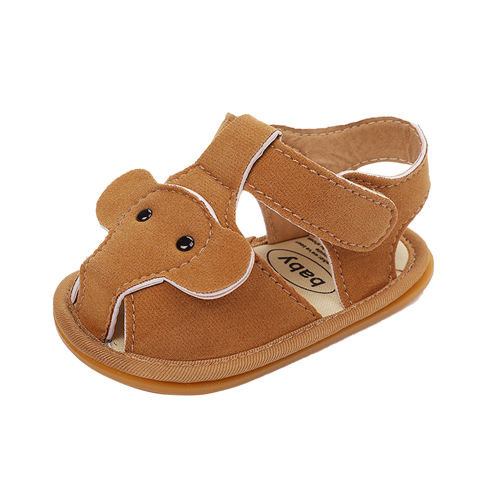 0-18 monate Kleinkind Krippe Schuhe Sommer freundlicher Kleinkind Baby Mädchen Elefant Sandalen Kork Schuhe Strand Schuhe Prewalker Zapatos: Braun / 3