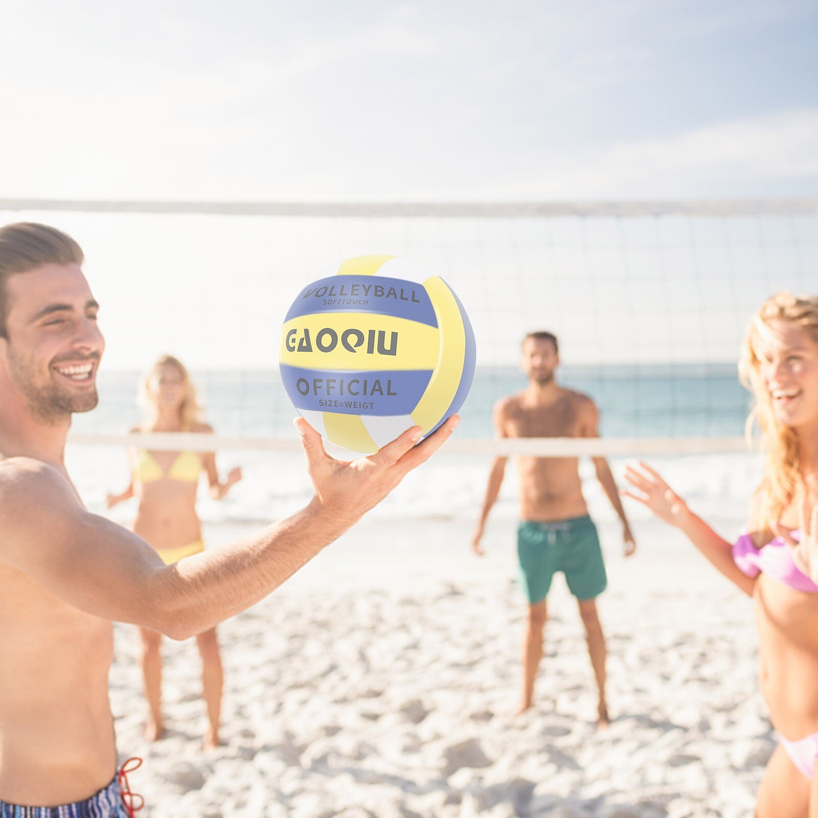 Für Volleyball Strand Volleyball Ausbildung Ball Synthetische Leder Weichen Schäumen Oberfläche Schicht Volleyball Zehnkampf