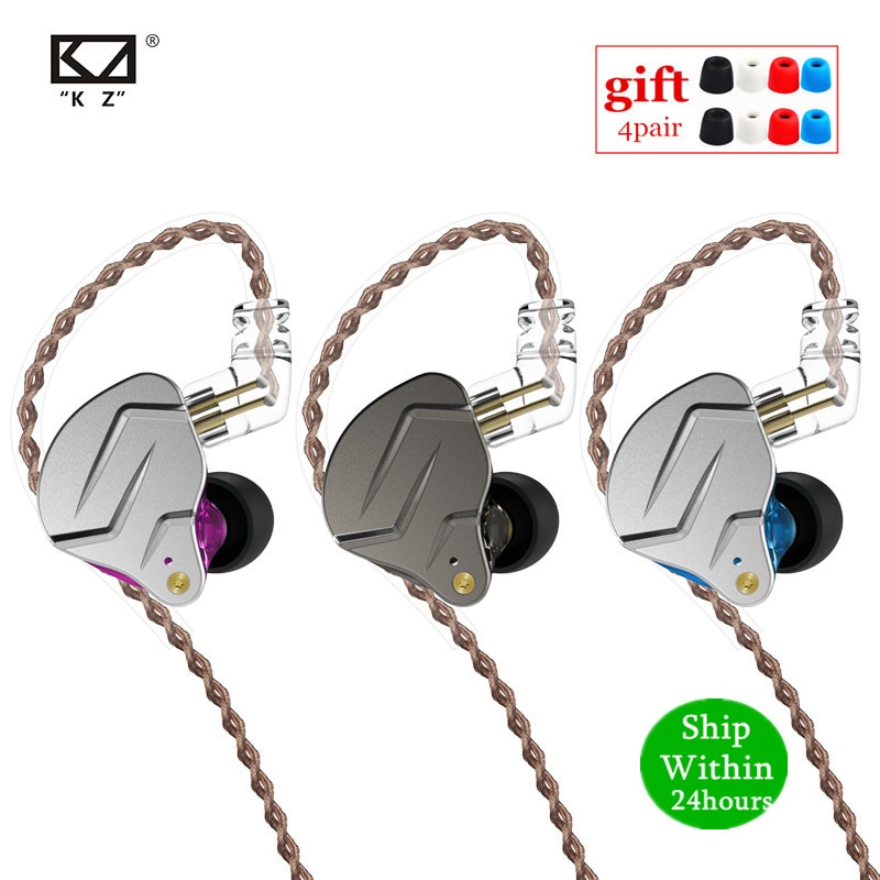 KZ ZSN PRO 1DD 1BA auriculares de Metal HIFI auriculares de oído híbridos deportivos con cancelación de ruido AS10 ZSTX ZSN ES4 ZS10 PRO V80 AS16