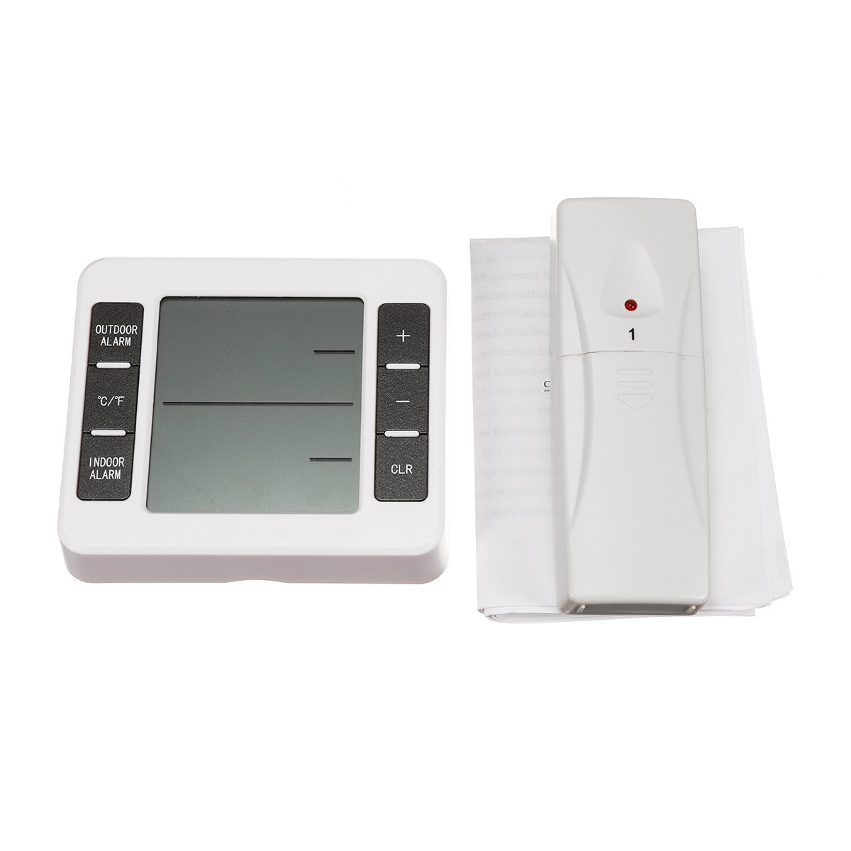 Wireless Sensor Alarm Thermometer Digital Indoor Outdoor Thermometers Weather Station Electronic Refrigerator Thermometer: 2 Alarm