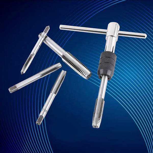 T-Handle Wrench Threading Tap Set 5Pcs Metric Thread Tap with T Tap Wrench M6-M12 Wrench Metric Hand Thread Tap