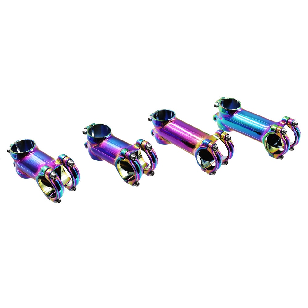 Regenbogen Fahrrad Lenker Vorbau 6 Grad 31,8mm * 60/70/80/90mm Berg Straße Fahrrad bunte Stengel MTB XC Behälter DH FR Fahrrad Stengel