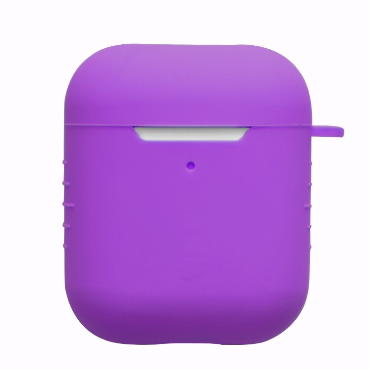 Soft Silicone Cases For Apple Airpods 1/2 Protective Bluetooth Wireless Earphone Cover For Apple Air Pods Charging Box Bags: Purple