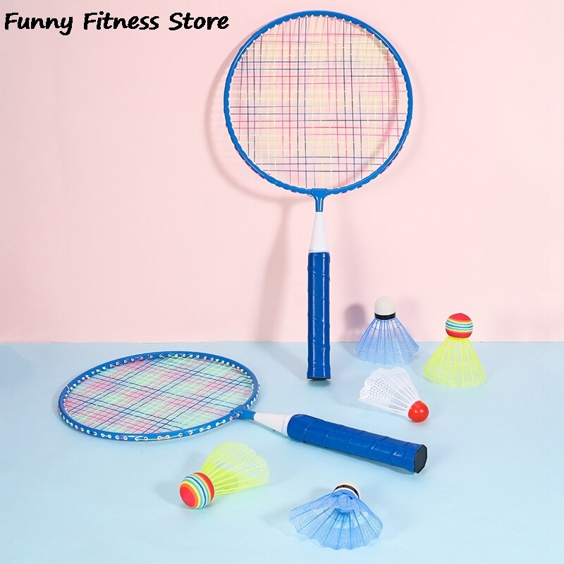 Raquetas de bádminton para niños con pelotas de bádminton niños deportes entrenamiento con juegos educativos juego de raquetas profesionales