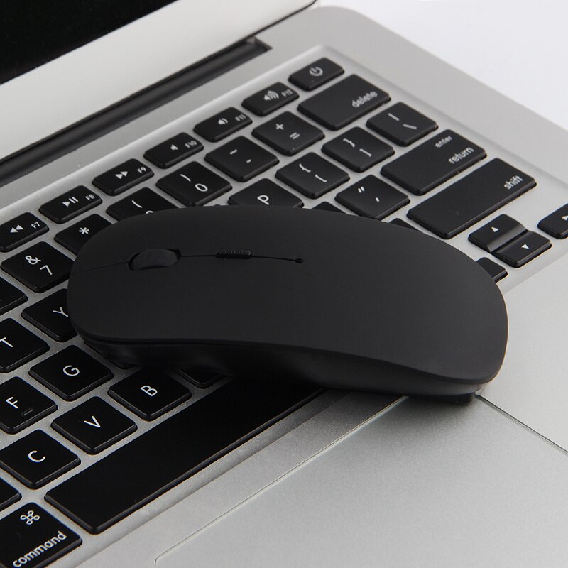 Bluetooth Mouse For APPle MacBook Air Pro Mac Book iMac Laptop PC Wireless Mouse Rechargeable Mute Gaming Mouse Mice: black