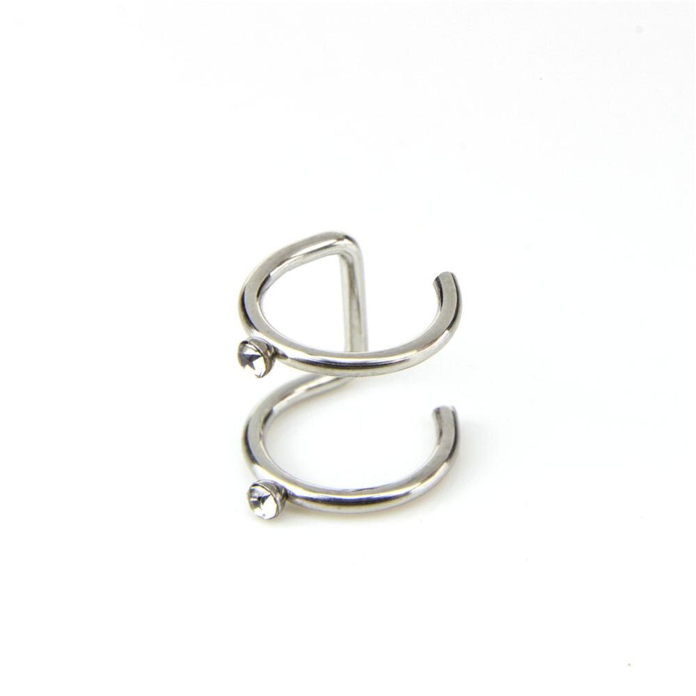 1Pc Rvs Septum Clicker Hoepel Ring Neus Labret Oor Tragus Kraakbeen Daith Helix Earring Stud Body Piercing Sieraden: Antique Bronze Plated
