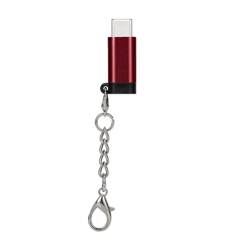 1pc Lightning Female To Type-C Male Charger Cable Adapter For IPhone Keychain Cable: black
