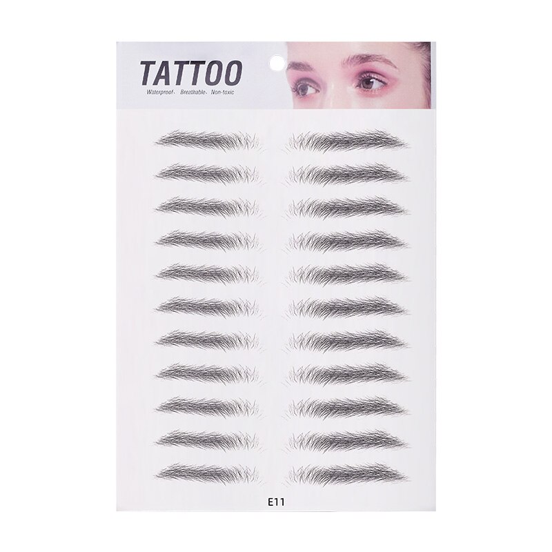 3d øjenbryn klistermærke bionisk bryn semi-permanent vandoverførsel vandtæt tatovering øjenbryn broderi øjenbryn patch makeup værktøjer: 12