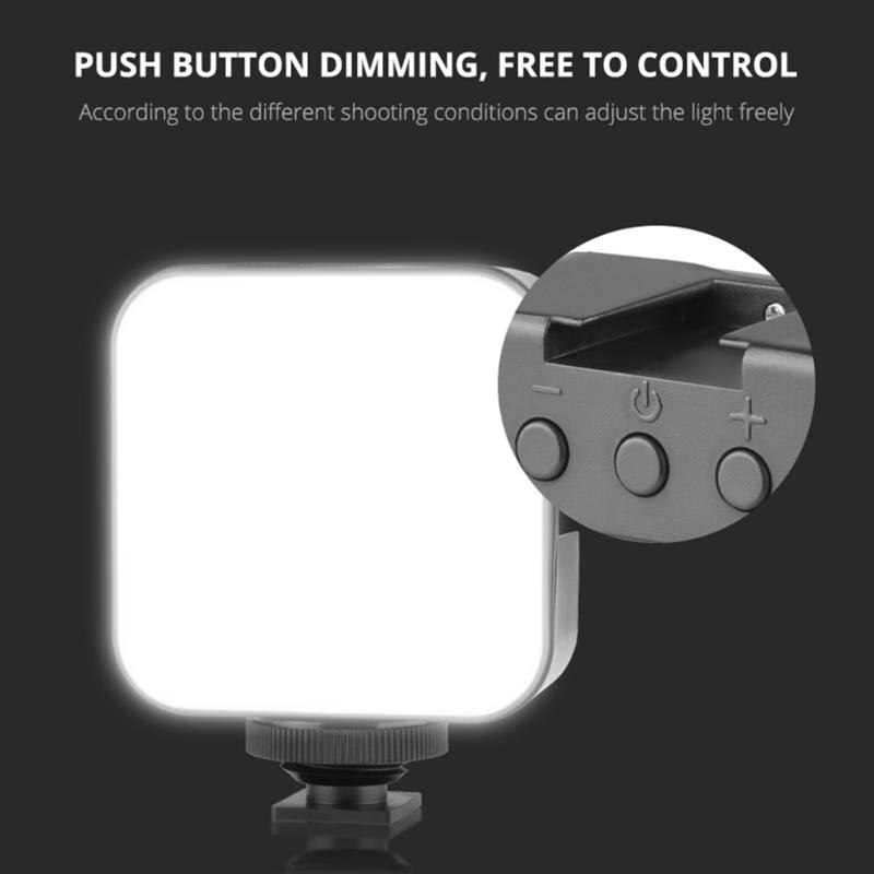 Mini 49 LED Studio Light Video Light Widely Compatible Fill Lamp 6500K for DSLR Camera Cam Shooting Photography Lighting