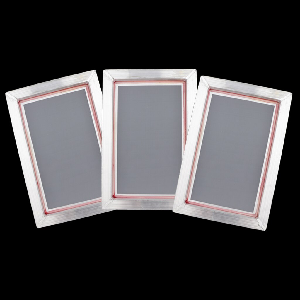 3pcs Screen Print Frame Aluminum Polyester For Printed 20x30cm 77/90/120T