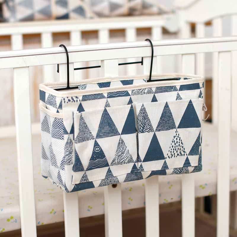 Baby Bedside Storage Bag Baby Pockets Cot Bed Hanging Bag Crib Organizer Toy Diaper Pocket for Crib Bedding Bed Bumper Bedding: 4