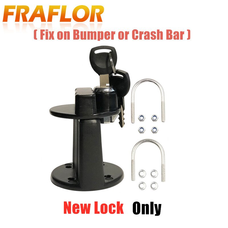 Sujetador de bloqueo de soporte negro para tanque de combustible de 3L/5L, soporte de latas de gasolina para tanques de aceite de repuesto de motocicleta, 2 unids/lote: Key bracket