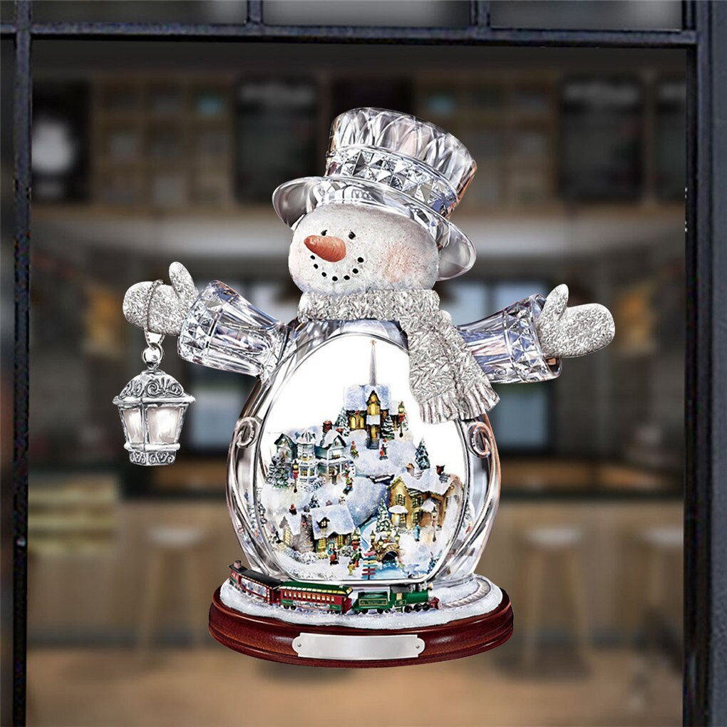 Christmas Window Sticker PVC Waterproof Wallpaper Decorative Santa Claus Sticker Home Shop Office Christmas Decoration stickers