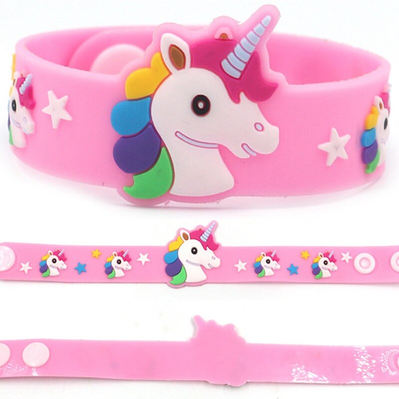 Kid Kinderen Meisje Jongen Ster Afdrukken Kleurrijke Eenhoorn Polsband Flexibele Wrap Slap Armband Dier Enfant Bangle