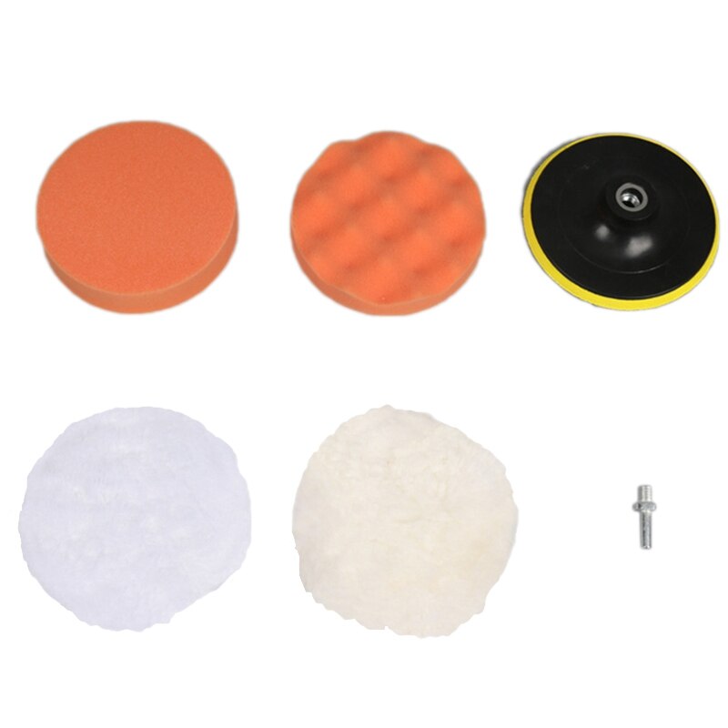 6 Inch Auto Polijsten 6 Stuks Spons Wiel Wol Plaat Afdichting Glazuur Katoen Auto Schoonheid Polijsten Wax Plaat Set