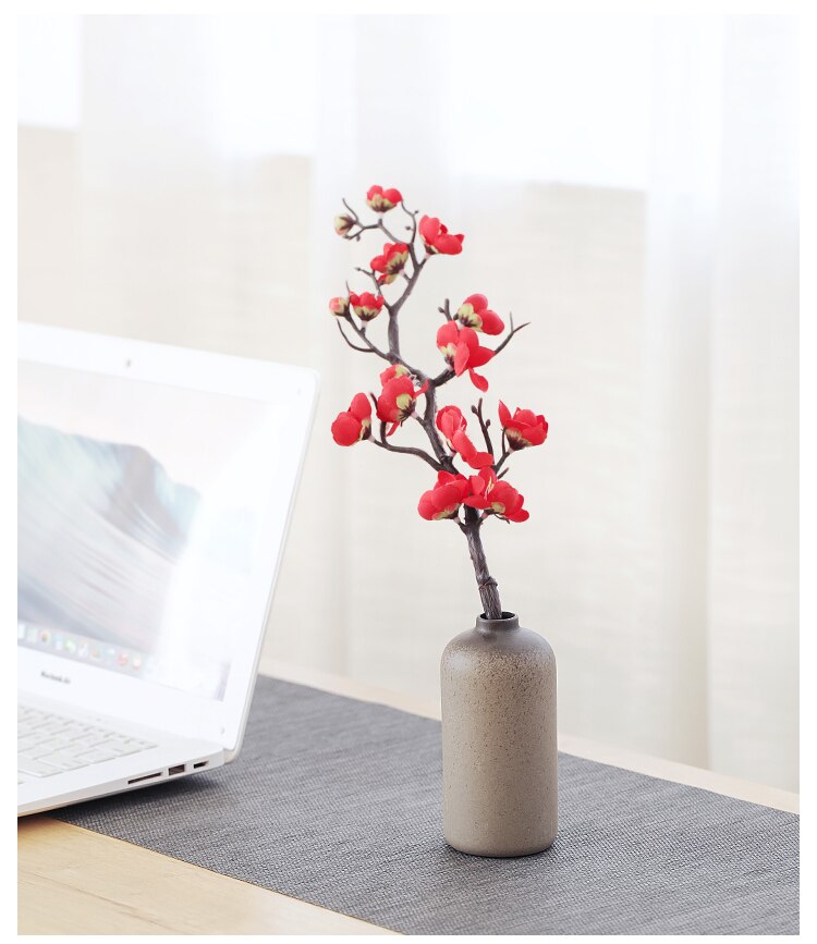 Kleine stenen vaas chinese zen bloemhouder vintage gedroogde bloemen bloem keramische decoratie huis tuin eenvoudige vazen