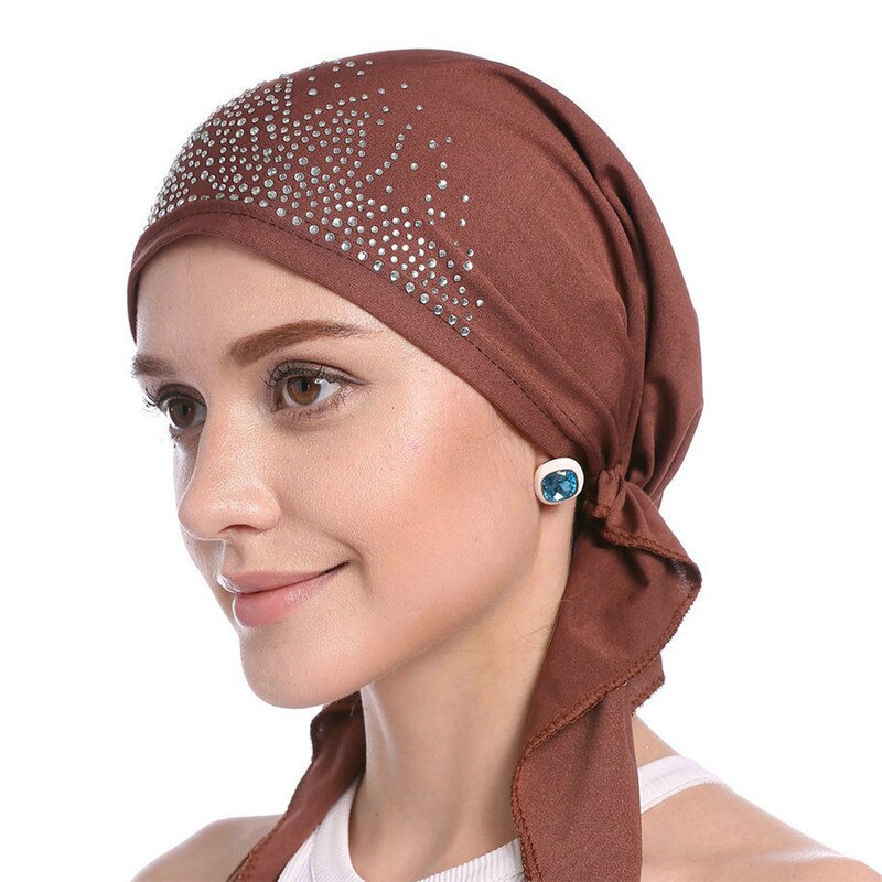 Moslim Hijab Tulband Cap Vrouwen Bloemenprint Kanker Chemo Caps Hoofd Sjaal Hoofddeksels Strech Zijdeachtige Durags Bandana