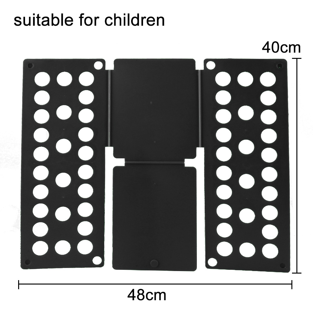HILIFE T Shirt Folding Board Kids Magic Clothes Folder Jig For T Shirts Jumpers Organizer Save Time Quick Laundry Holder: black S