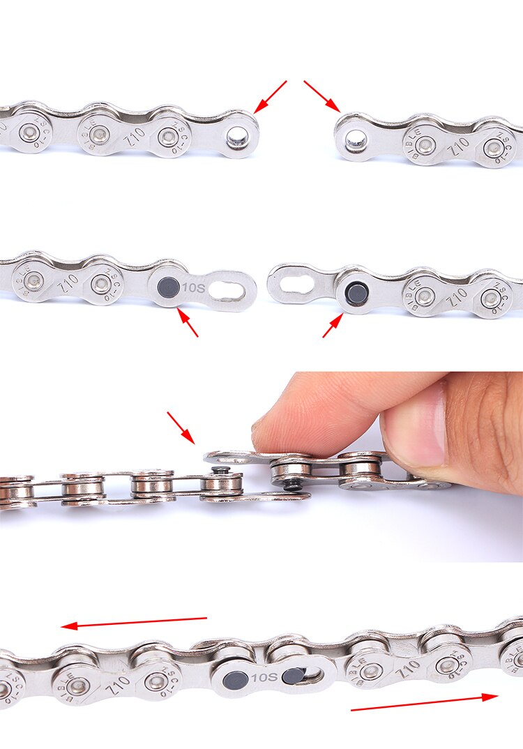 10 PAIRS Fiets Chain Connectors Bike MTB Road Fiets Kettingen quick ontmanteling Fit Voor 6/7/8/9/10 Speed Quick Master Link