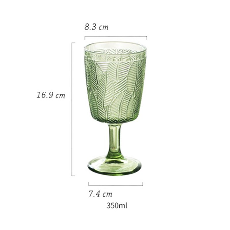 Copas de vino talladas con hojas de 350ml, copas de vino tinto talladas, para zumos, bodas, fiestas, flautas de champán, cáliz para Bar, restaurante y hogar