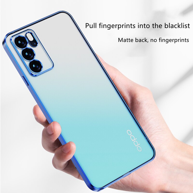 Electroplated Silicone Phone Case is Suitable for Oppo Reno 6 reno 5 5K Reno 7 Pro 5G Soft Transparent TPU Shockproof Back Cover