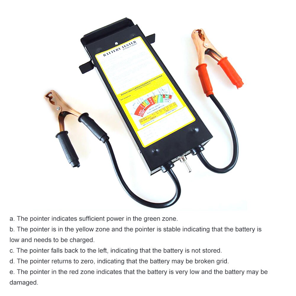 6V 12V Car Battery Tester Tool Portable 100Amp Metal Mechanics Tool Battery Load Tester Motorcycle Battery Tester Tool