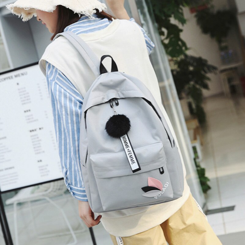 Women Backpack Female's Canvas School Bags For Teenage Girls Women's Leaves Backpack Fresh Large Capacity Travel Bag