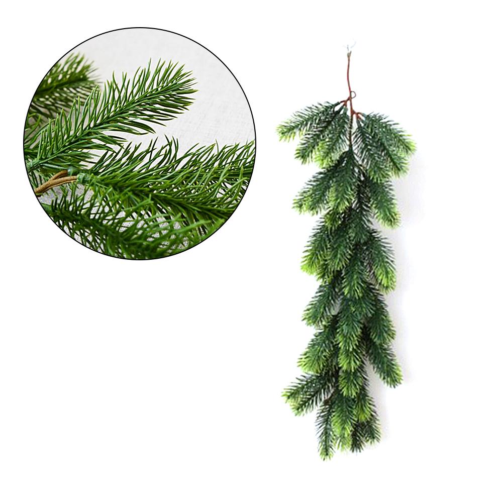55CM Artificial ratán Pino Navidad simulación corona guirnalda verde Año DIY Navidad guirnalda decoraciones