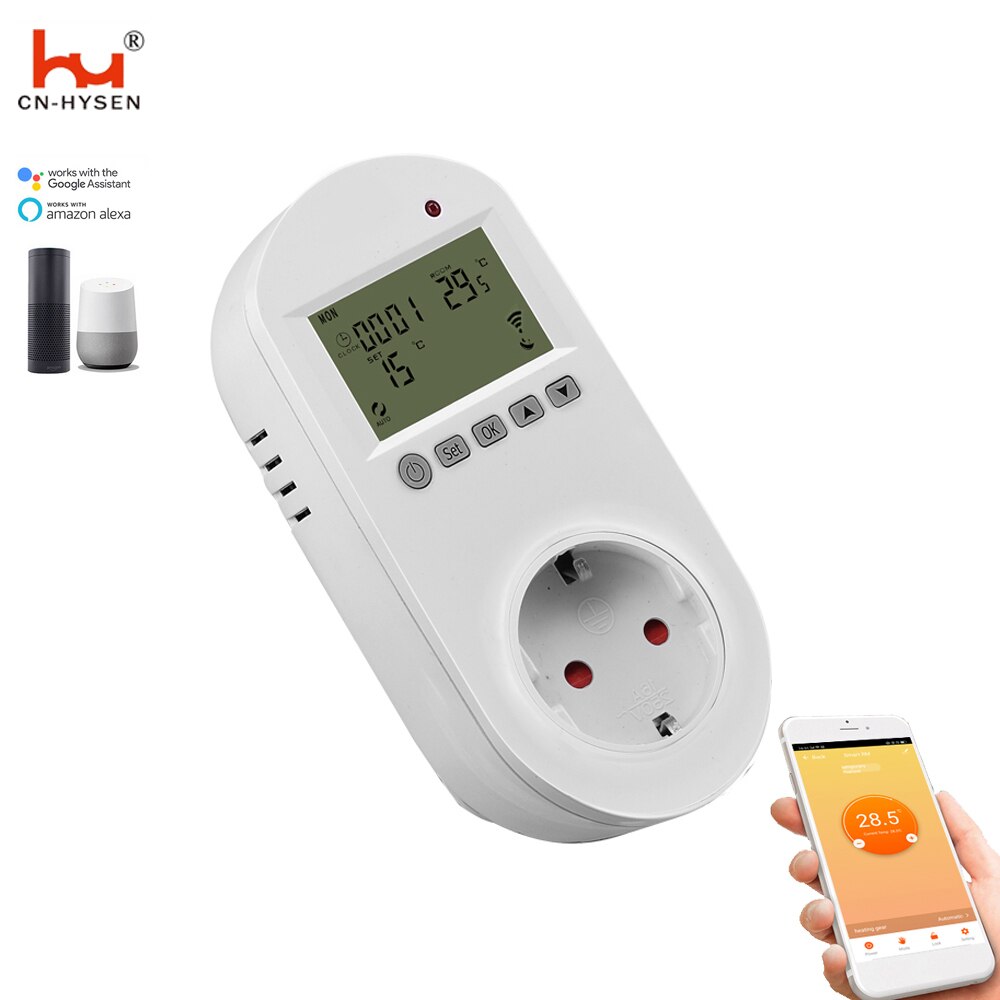 Programmable WiFi Thermostat Socket Home Intelligent Temperature Control Socket Thermostat