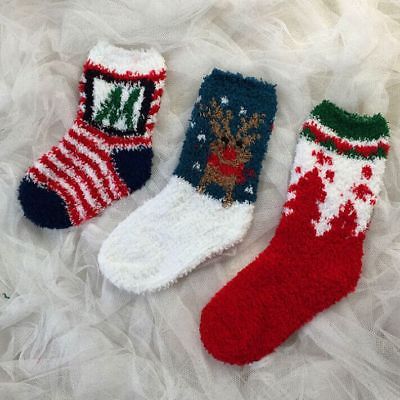 Christmas Babys Kids Girls Boys Childrens Cotton Socks Kids Warm Ankle Fuzzy Socks 1-6