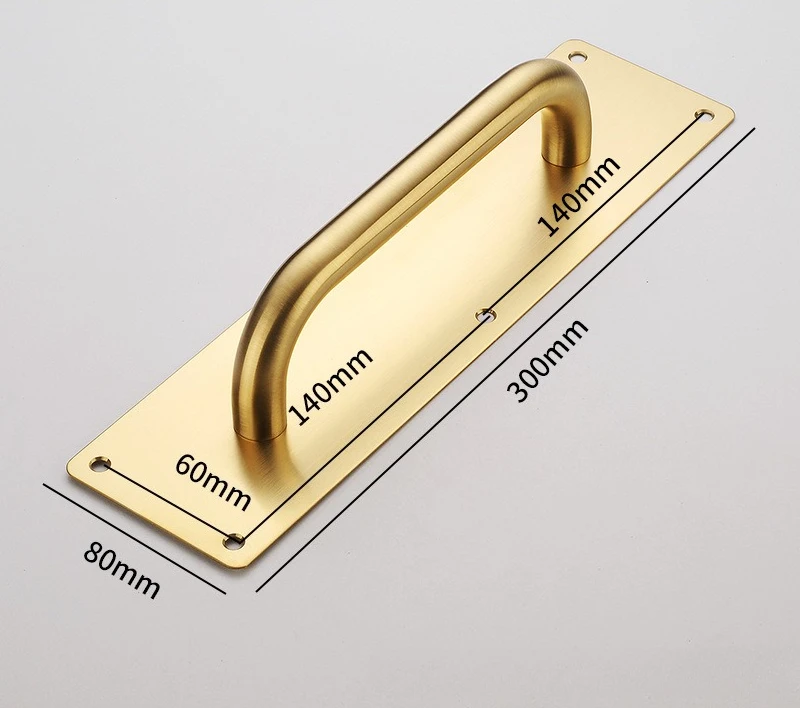 Roestvrij stalen deuren Hardware Handvat Schuifschuur Meubelkast Lade Keukengrepen Trek en duw: YELLOW