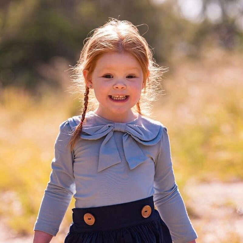 Peuter Meisje Katoenen Prinses Lange Mouw T-shirt Top Zip Up Blouse Kleding
