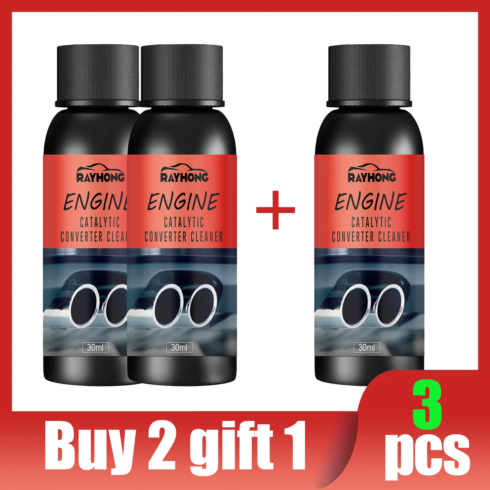 Car Catalytic Converter Cleaner Deep Cleaning Multipurpose Engine Carbon Deposit Remove Automobile Cleaning Agent: Dark Grey