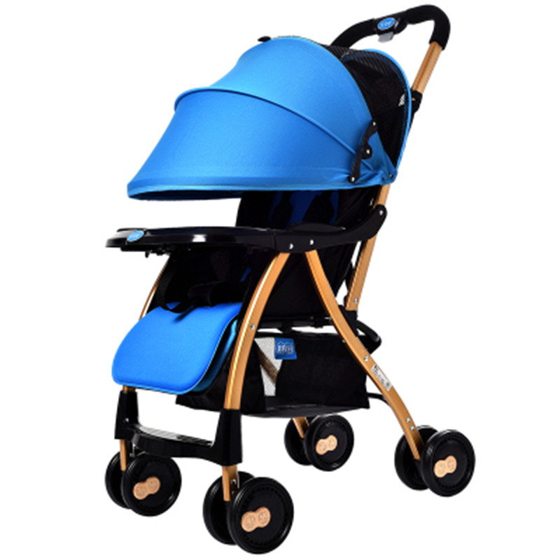 Cochecito de bebé plegable portátil ultraligero, paraguas para Carro de bebé: Azul oscuro